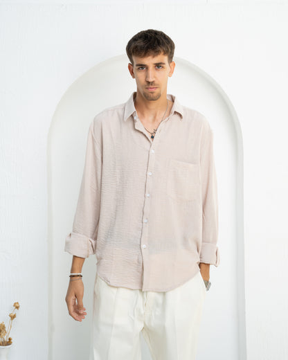 Beige Linen Shirt