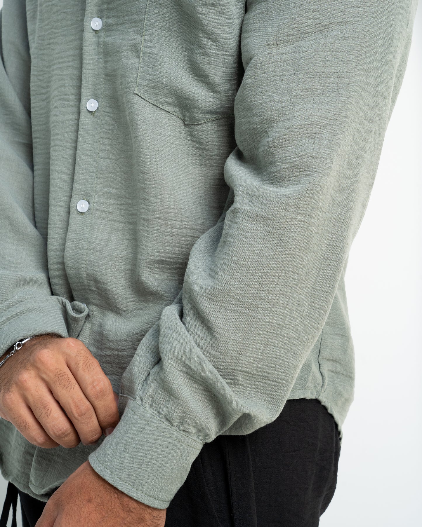 Olive Linen Shirt