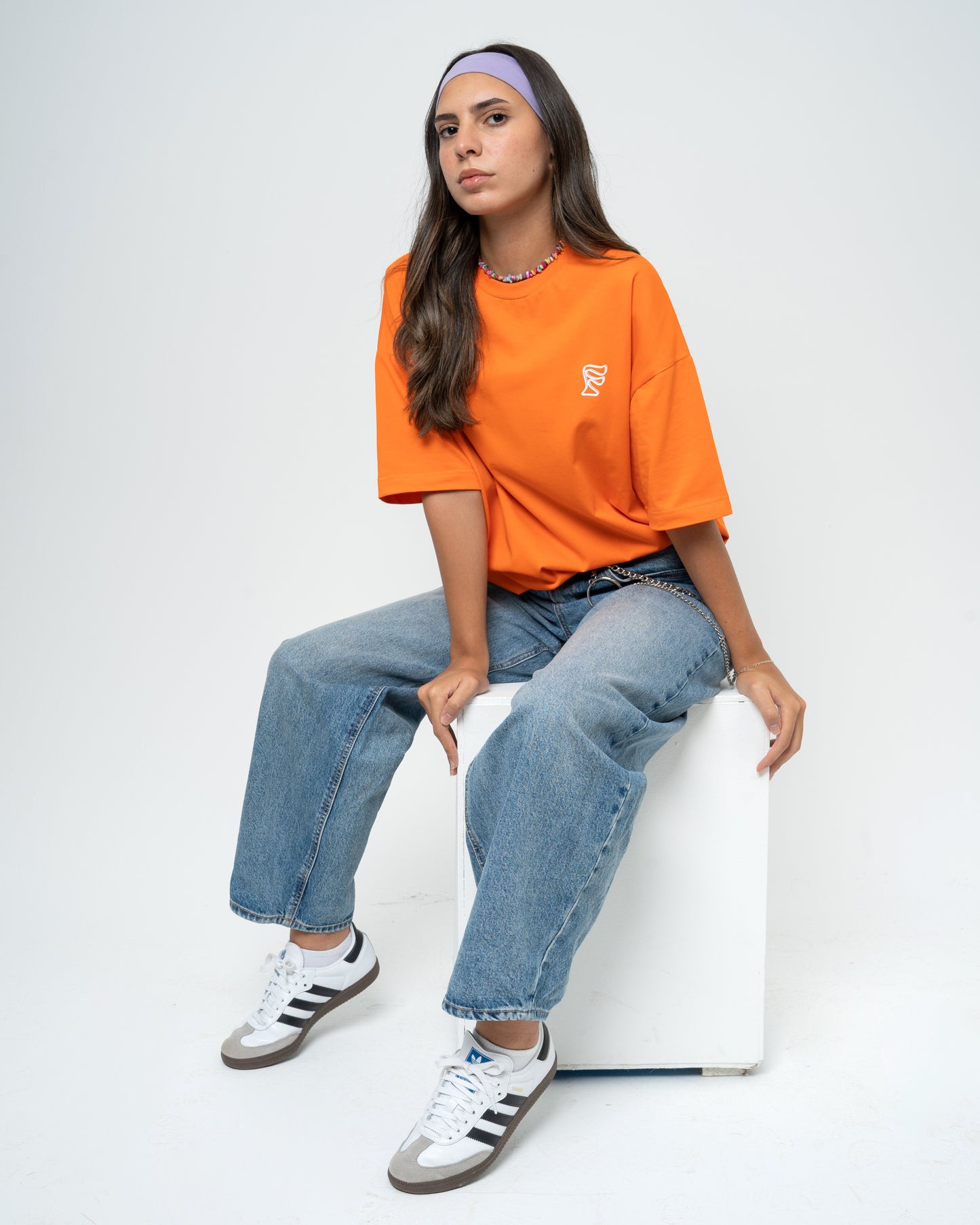 Printed Orange Tee